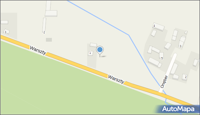 Warszty, Warszty, 1a, mapa Warszty