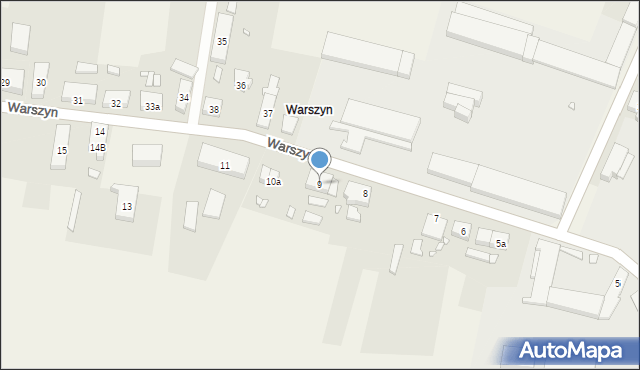 Warszyn, Warszyn, 9, mapa Warszyn