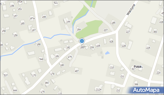 Warzyce, Warzyce, 183, mapa Warzyce