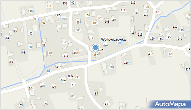 Warzyce, Warzyce, 317, mapa Warzyce