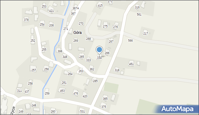 Warzyce, Warzyce, 334, mapa Warzyce