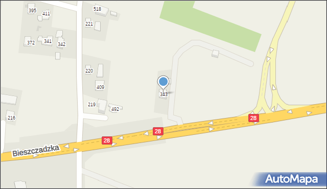 Warzyce, Warzyce, 343, mapa Warzyce