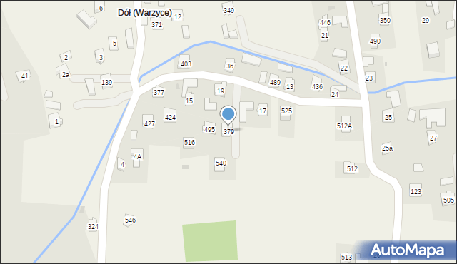 Warzyce, Warzyce, 379, mapa Warzyce