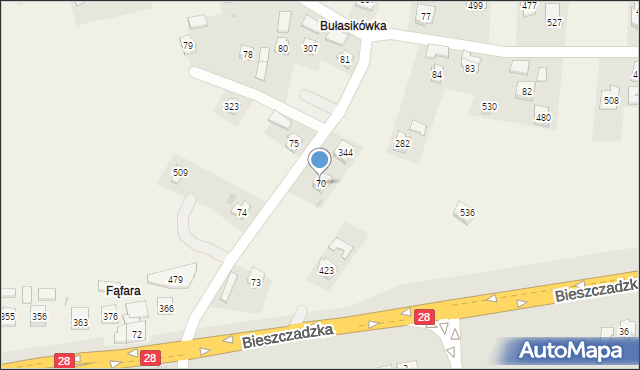 Warzyce, Warzyce, 70, mapa Warzyce