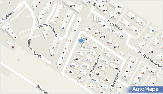 Warzymice, Warzymice, 103b, mapa Warzymice