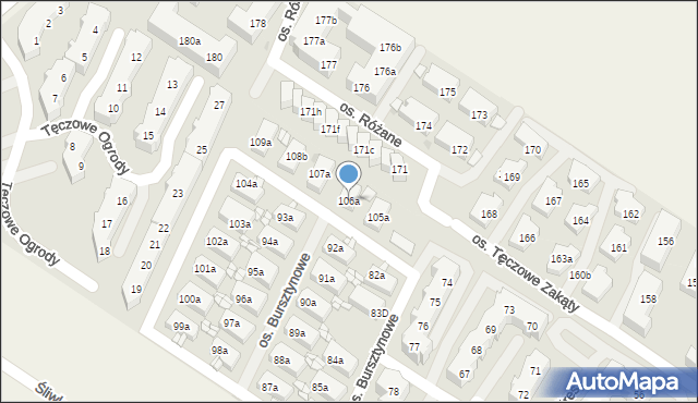 Warzymice, Warzymice, 106a, mapa Warzymice