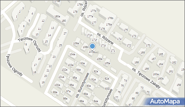 Warzymice, Warzymice, 107c, mapa Warzymice