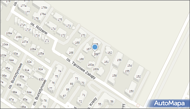 Warzymice, Warzymice, 164b, mapa Warzymice