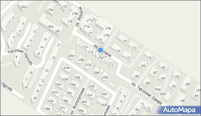 Warzymice, Warzymice, 171c, mapa Warzymice