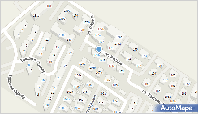 Warzymice, Warzymice, 171g, mapa Warzymice