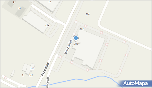 Warzymice, Warzymice, 200, mapa Warzymice