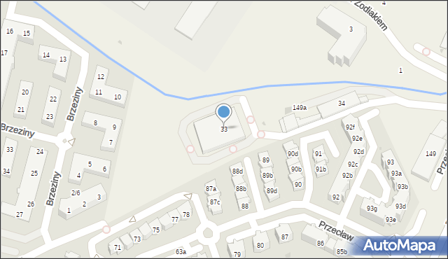 Warzymice, Warzymice, 33, mapa Warzymice