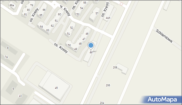 Warzymice, Warzymice, 44, mapa Warzymice