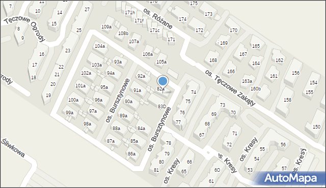 Warzymice, Warzymice, 82c, mapa Warzymice