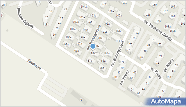 Warzymice, Warzymice, 88a, mapa Warzymice