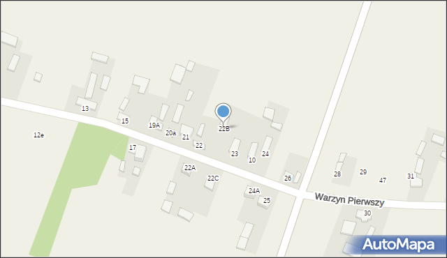 Warzyn Pierwszy, Warzyn Pierwszy, 22B, mapa Warzyn Pierwszy