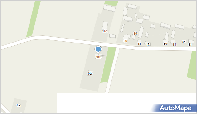 Warzyn Pierwszy, Warzyn Pierwszy, 91B, mapa Warzyn Pierwszy