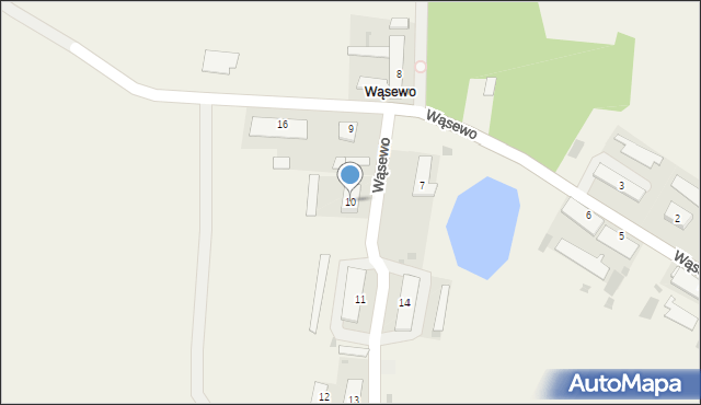 Wąsewo, Wąsewo, 10, mapa Wąsewo