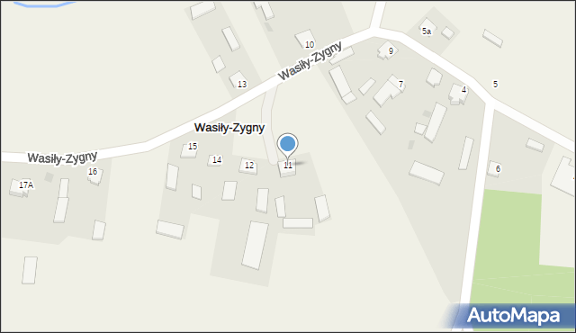 Wasiły-Zygny, Wasiły-Zygny, 11, mapa Wasiły-Zygny