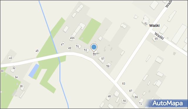 Waśki, Waśki, 55, mapa Waśki