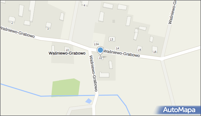 Waśniewo-Grabowo, Waśniewo-Grabowo, 12, mapa Waśniewo-Grabowo