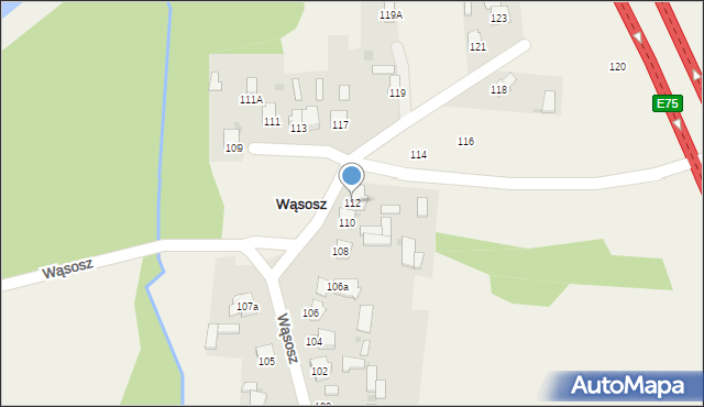 Wąsosz, Wąsosz, 112, mapa Wąsosz