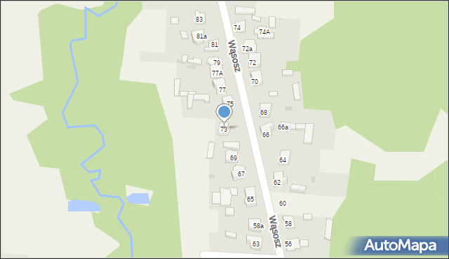 Wąsosz, Wąsosz, 73, mapa Wąsosz