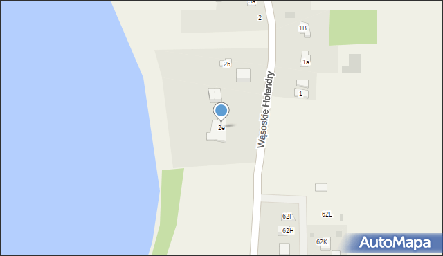 Wąsosze, Wąsoskie Holendry, 2e, mapa Wąsosze