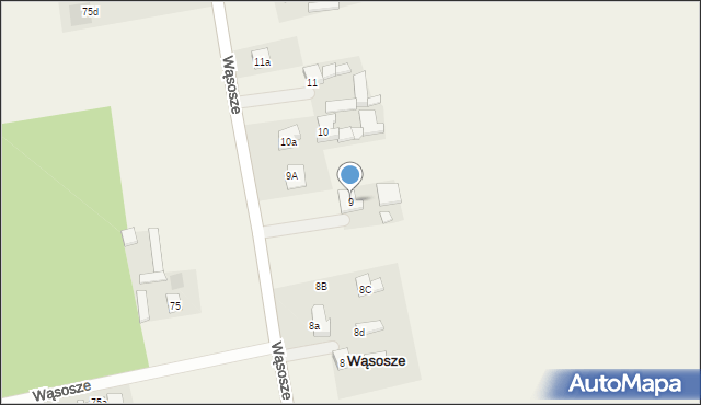 Wąsosze, Wąsosze, 9, mapa Wąsosze