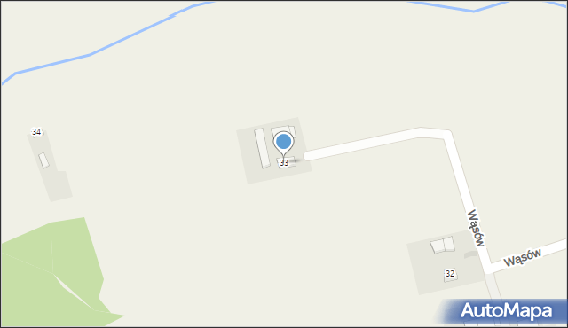 Wąsów, Wąsów, 33, mapa Wąsów