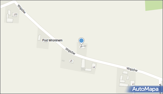 Wąsów, Wąsów, 37, mapa Wąsów