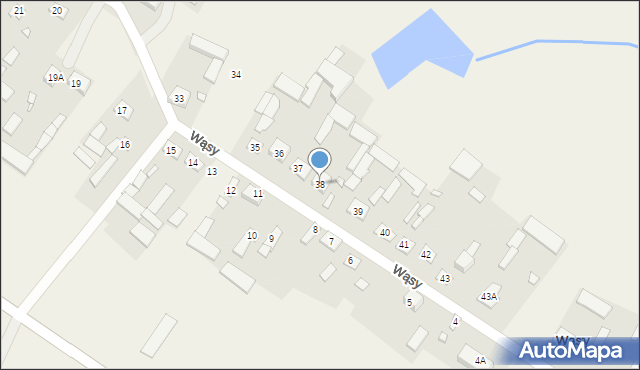 Wąsy, Wąsy, 38, mapa Wąsy