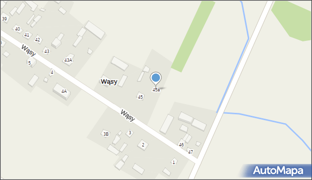 Wąsy, Wąsy, 45a, mapa Wąsy