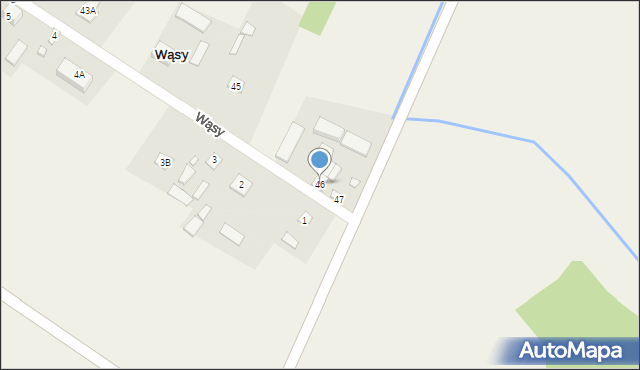 Wąsy, Wąsy, 46, mapa Wąsy