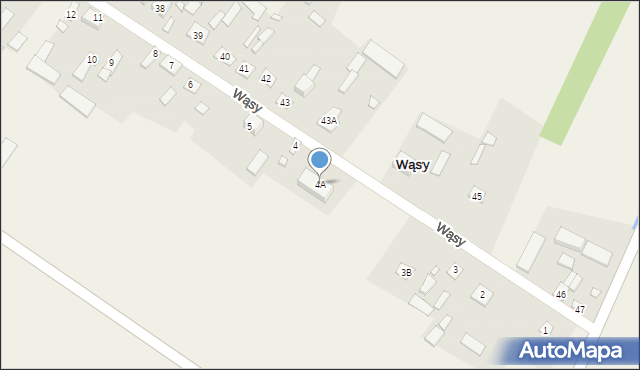 Wąsy, Wąsy, 4A, mapa Wąsy