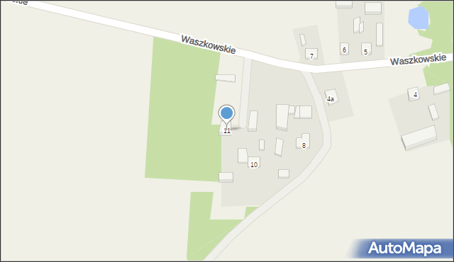 Waszkowskie, Waszkowskie, 11, mapa Waszkowskie