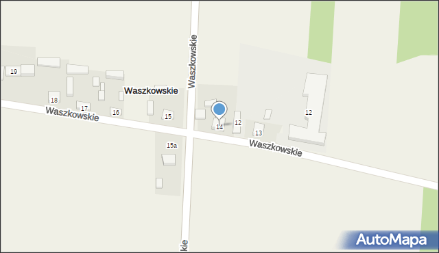 Waszkowskie, Waszkowskie, 14, mapa Waszkowskie