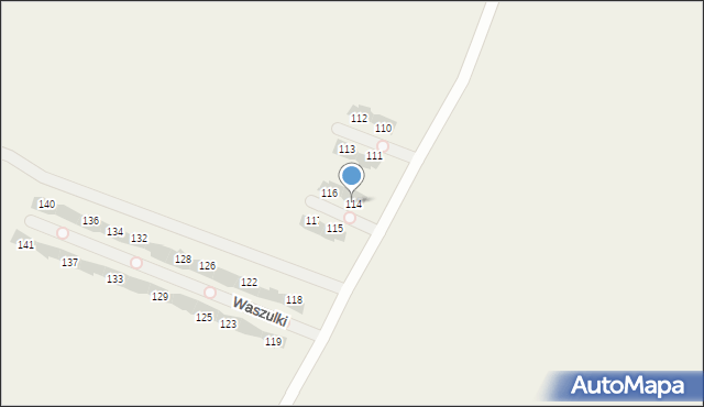 Waszulki, Waszulki, 114, mapa Waszulki