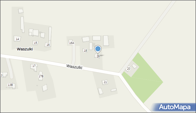 Waszulki, Waszulki, 19, mapa Waszulki