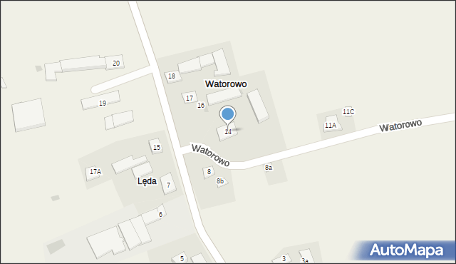 Watorowo, Watorowo, 14, mapa Watorowo