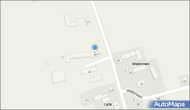 Watorowo, Watorowo, 20, mapa Watorowo