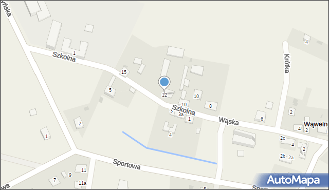 Wąwelno, Wąska, 12, mapa Wąwelno