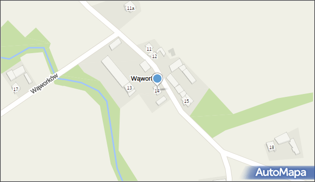 Wąworków, Wąworków, 14, mapa Wąworków