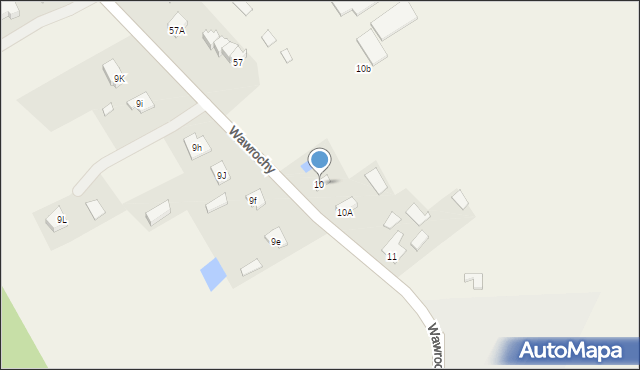 Wawrochy, Wawrochy, 10, mapa Wawrochy