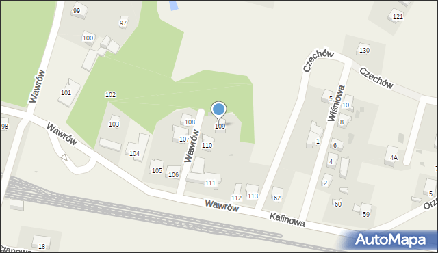 Wawrów, Wawrów, 109, mapa Wawrów