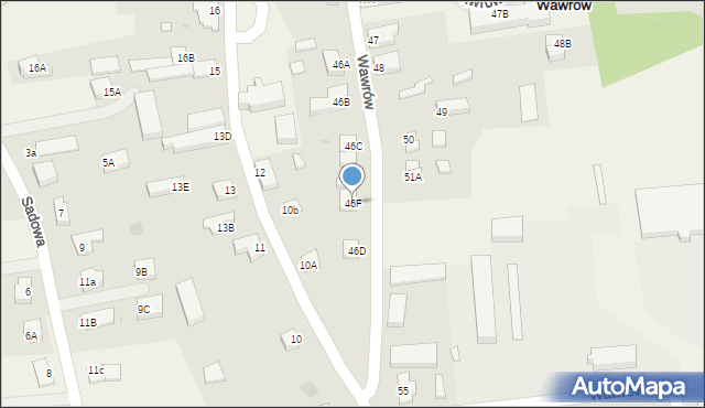 Wawrów, Wawrów, 46F, mapa Wawrów