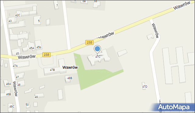 Wawrów, Wawrów, 47C, mapa Wawrów