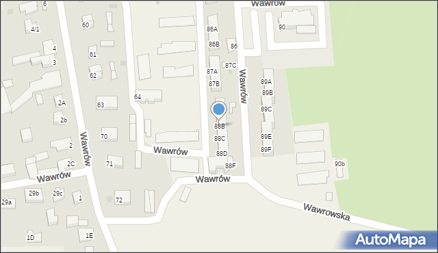 Wawrów, Wawrów, 88B, mapa Wawrów