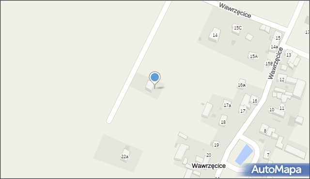 Wawrzęcice, Wawrzęcice, 18a, mapa Wawrzęcice