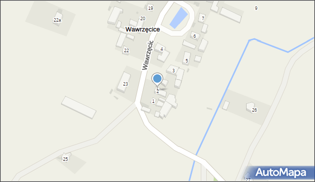 Wawrzęcice, Wawrzęcice, 2, mapa Wawrzęcice